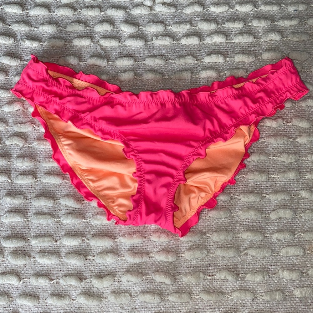 Victoria’s Secret hot pink ruched bikini bottoms